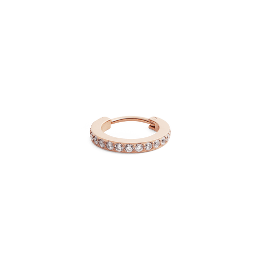 Crystal Hoop Earring Rose Gold