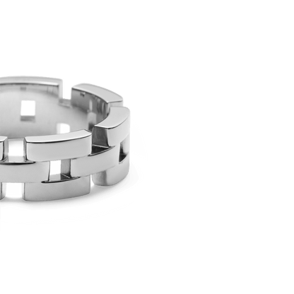 3-Link Ring Silver