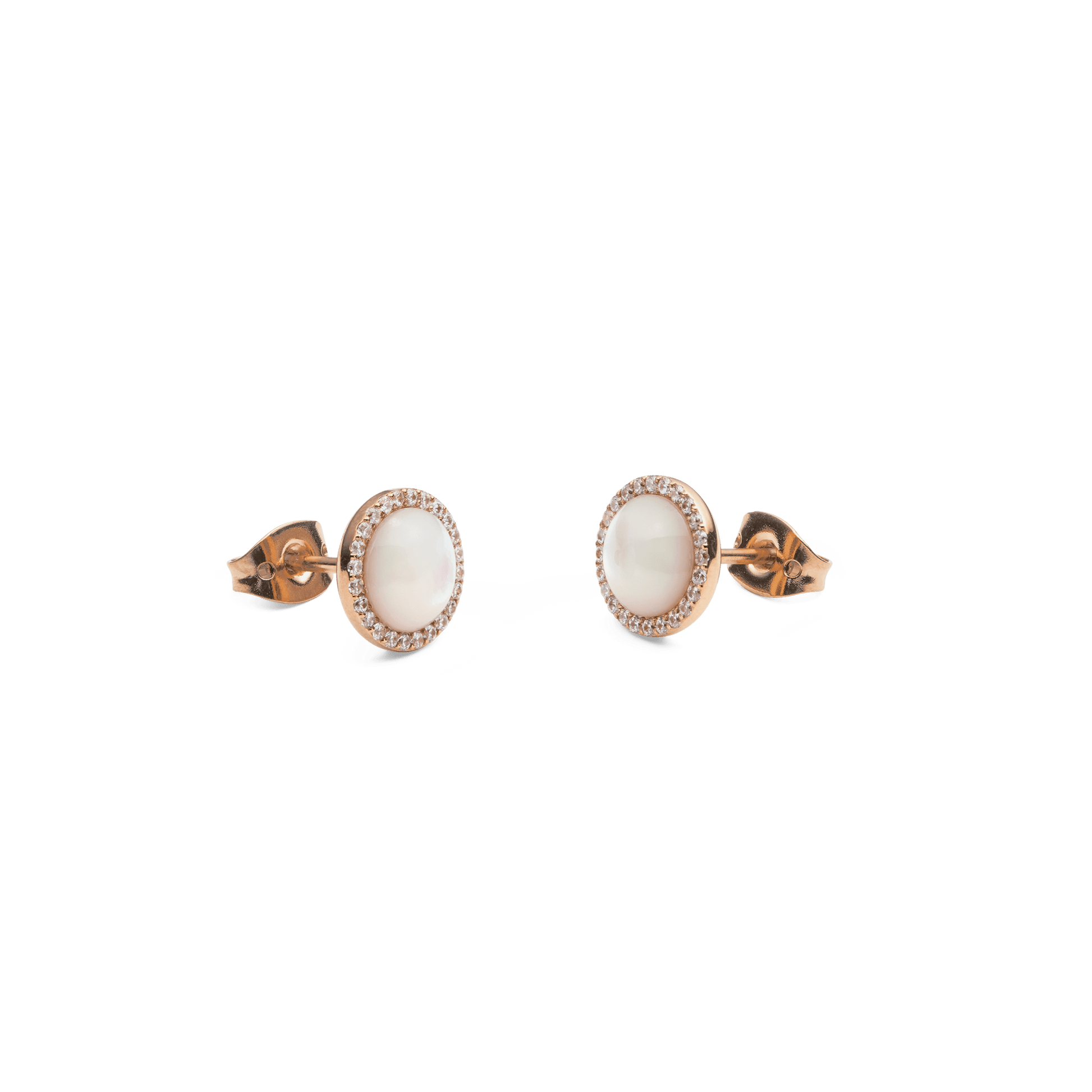 Audrey Earrings Mother of Pearl Rose Gold