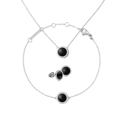 Audrey Black Agathe Silver Set