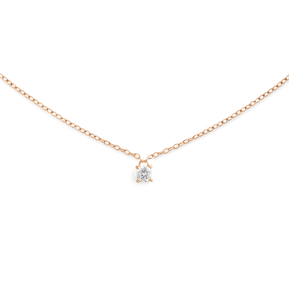 Mirelle Solitaire Necklace Rose Gold