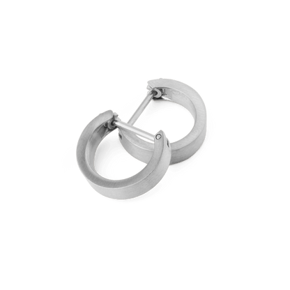 Line Earrings Brushed Silver 3.5mm