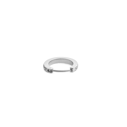 Crystal Hoop Earring Silver