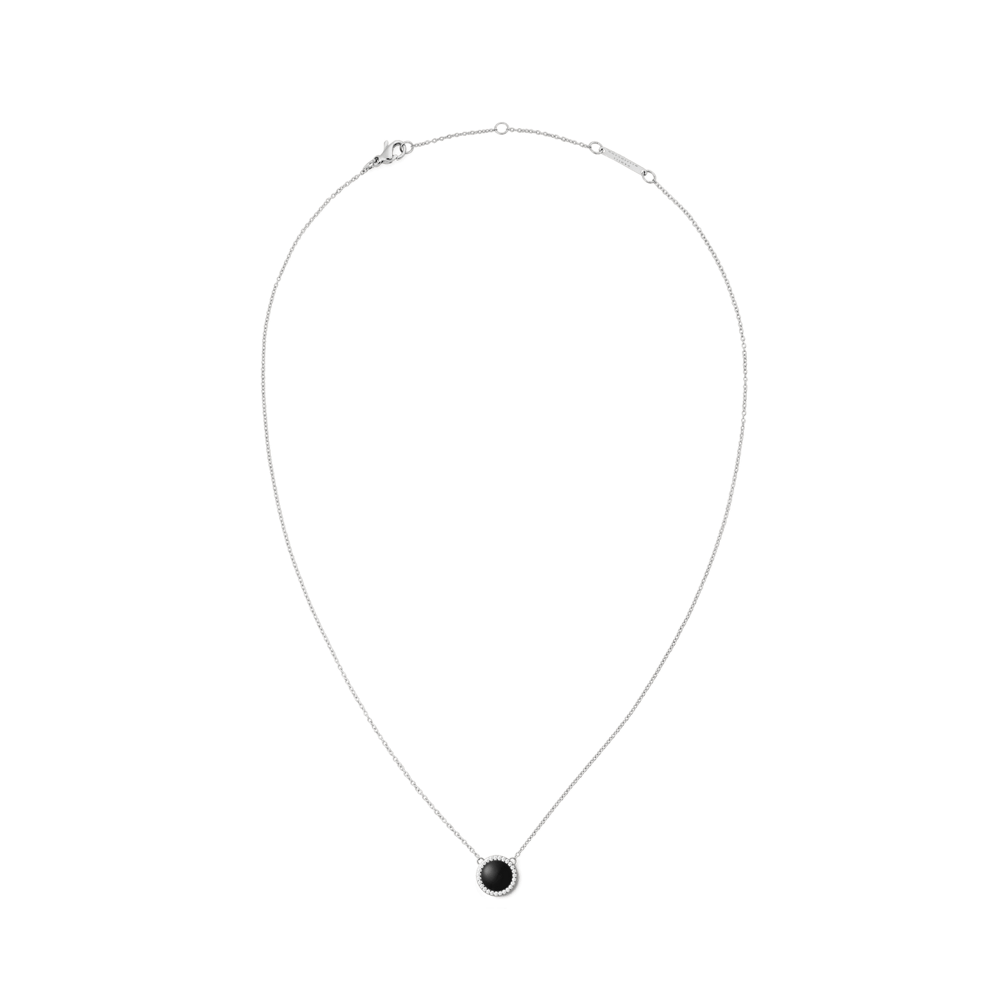 Audrey Necklace Black Agathe Silver