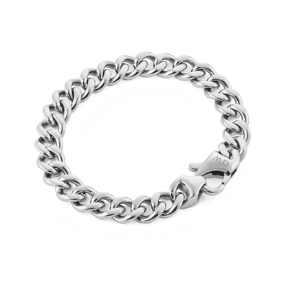 Ellipse Cuban Chain Bracelet Silver