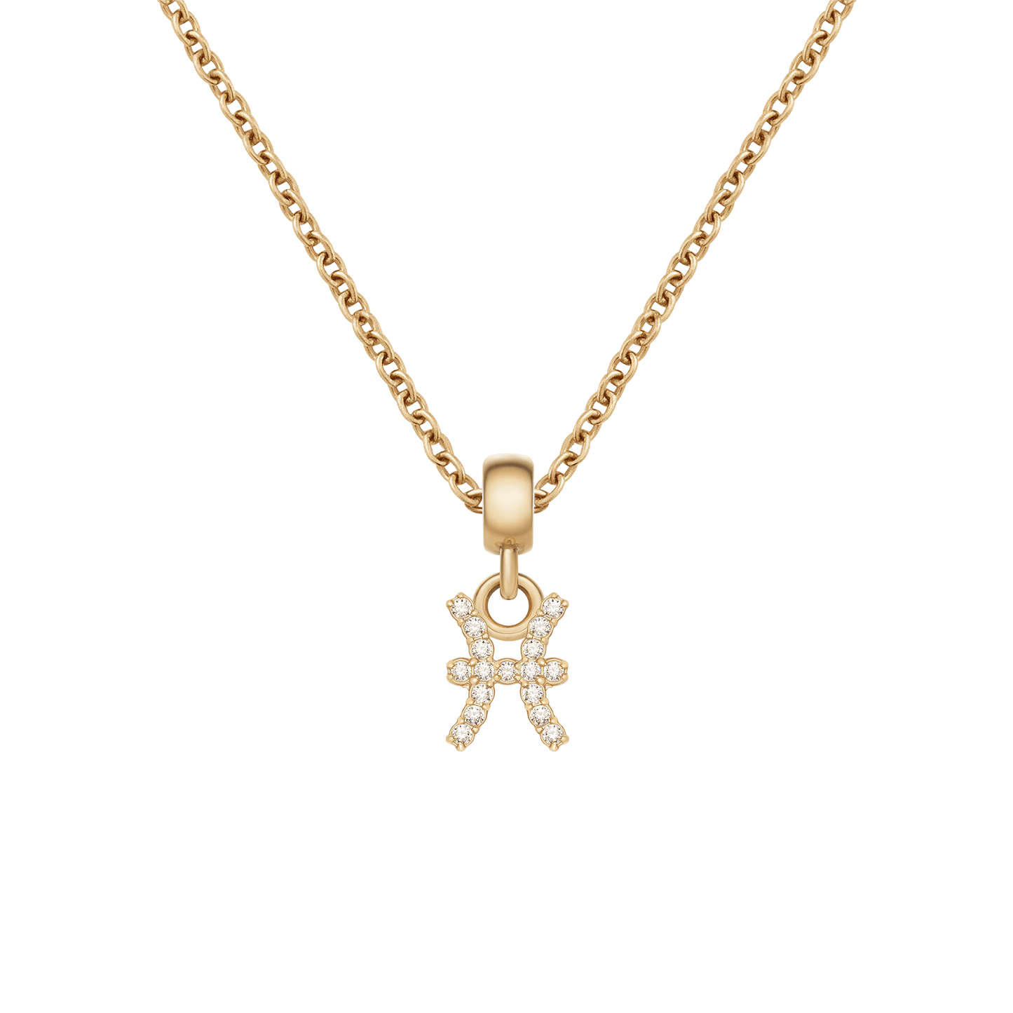 Crystal Zodiac Charm Gold