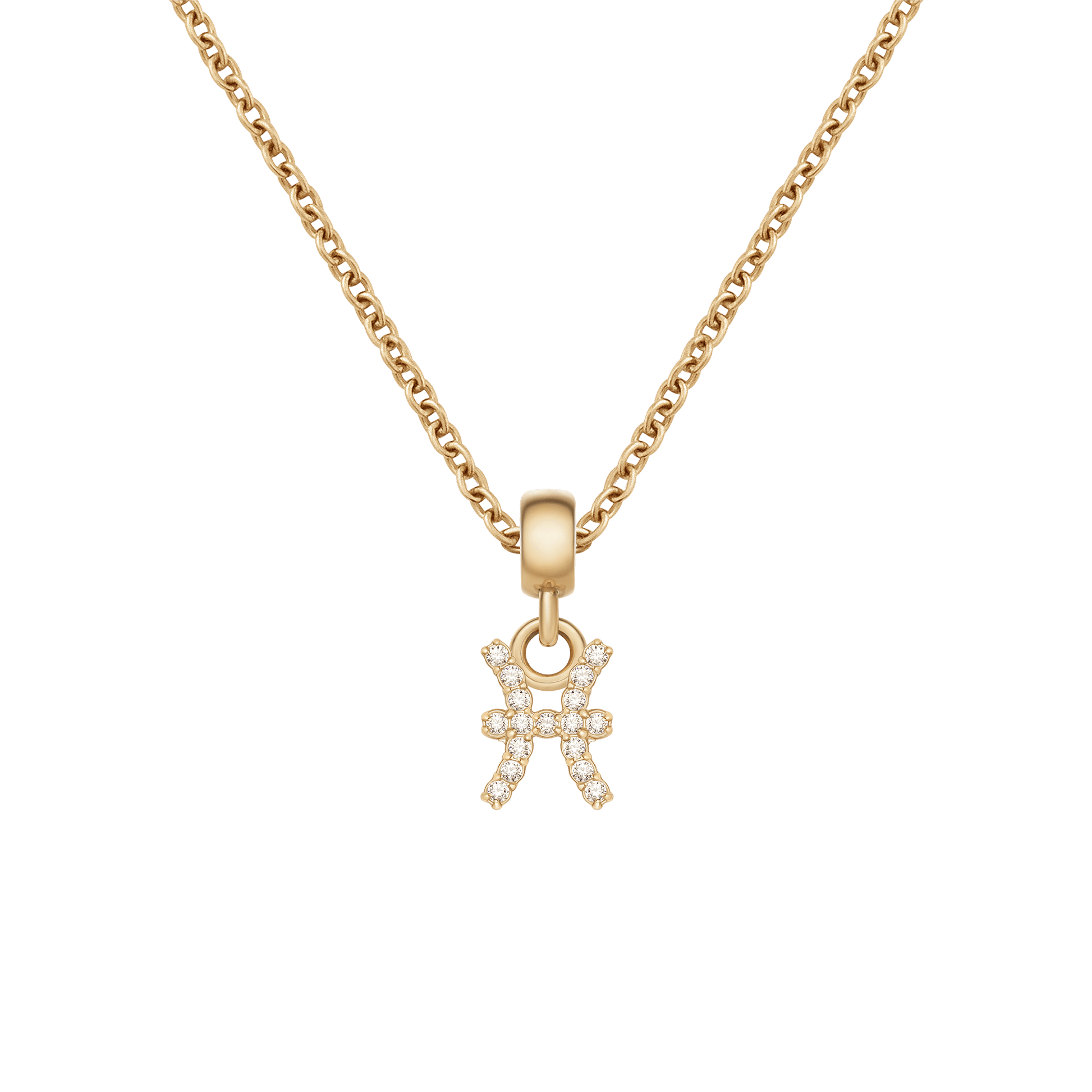 Crystal Zodiac Charm Gold