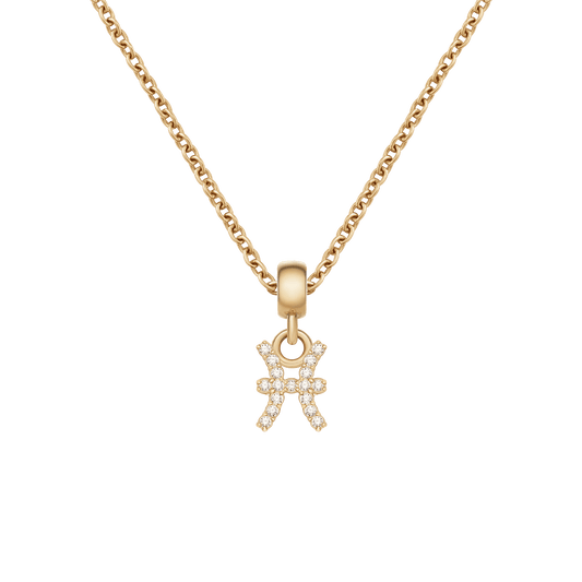Crystal Zodiac Charm Gold