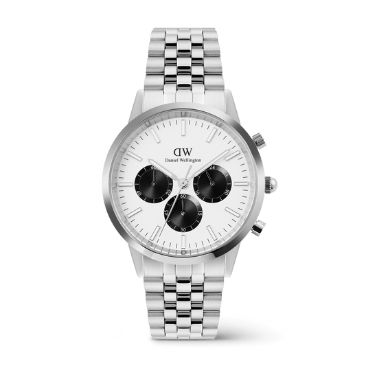 Iconic Chronograph Arch 5-Link Off- White Panda Silver