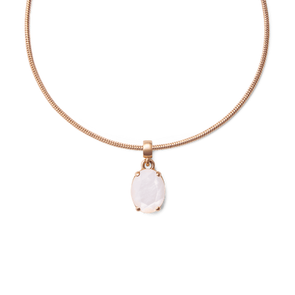 Mother of Pearl Oval Rose Gold Charm