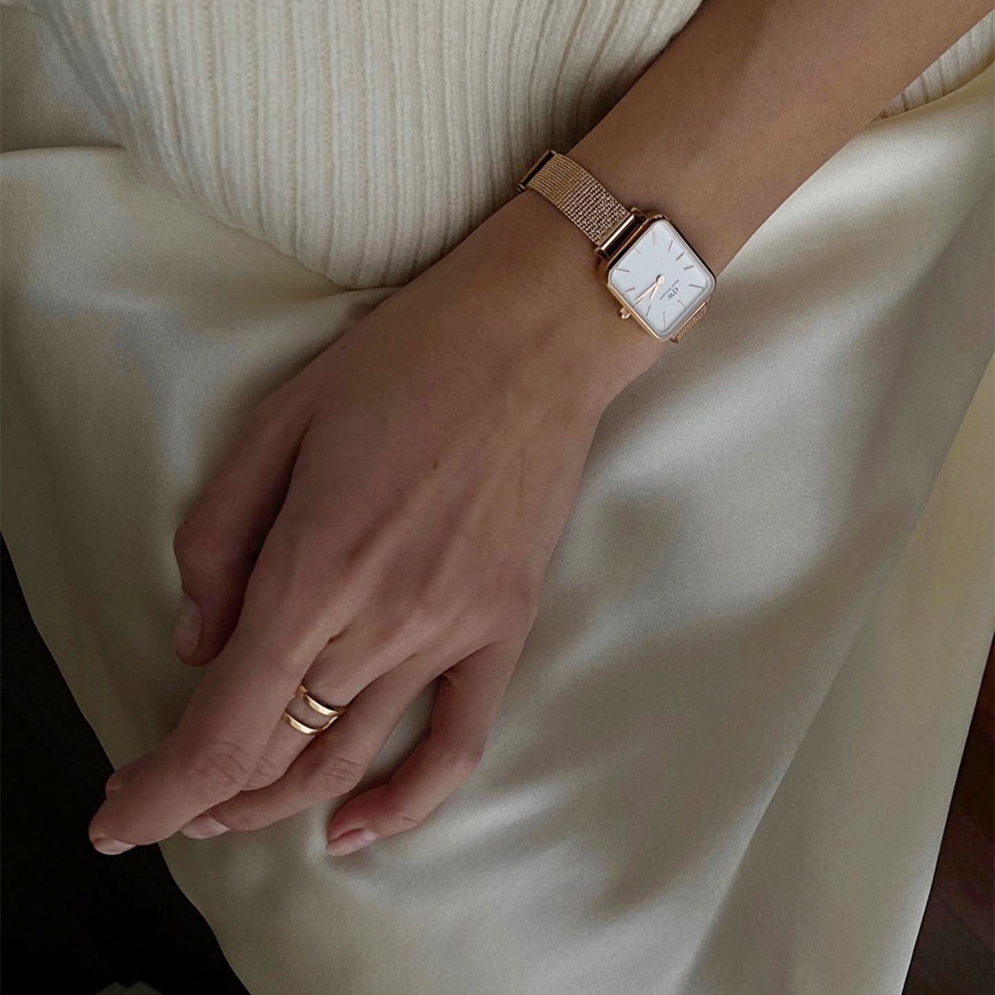Elan Dual Ring Rose Gold