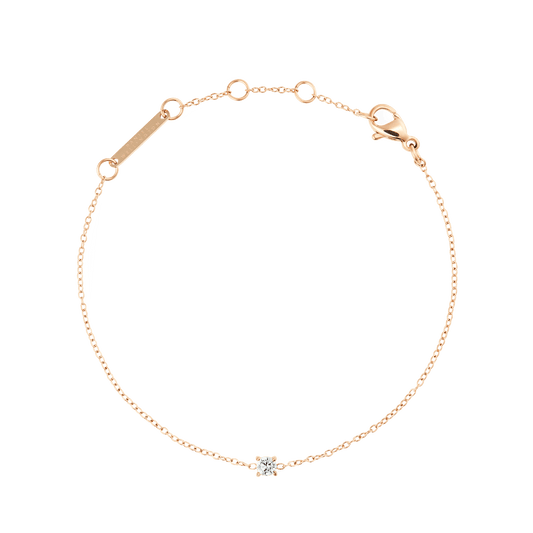 Mirelle Solitaire Bracelet Rose Gold