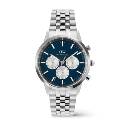 Iconic Chronograph Arch 5-Link Arctic Panda Silver
