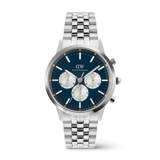 Iconic Chronograph Arch 5-Link Arctic Panda Silver