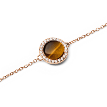 Audrey Bracelet Tiger Eye Rose Gold