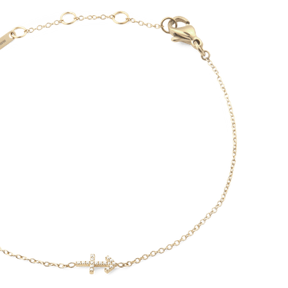 Crystal Zodiac Chain Bracelet Gold