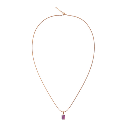 Amethyst Octagon Rose Gold Charm