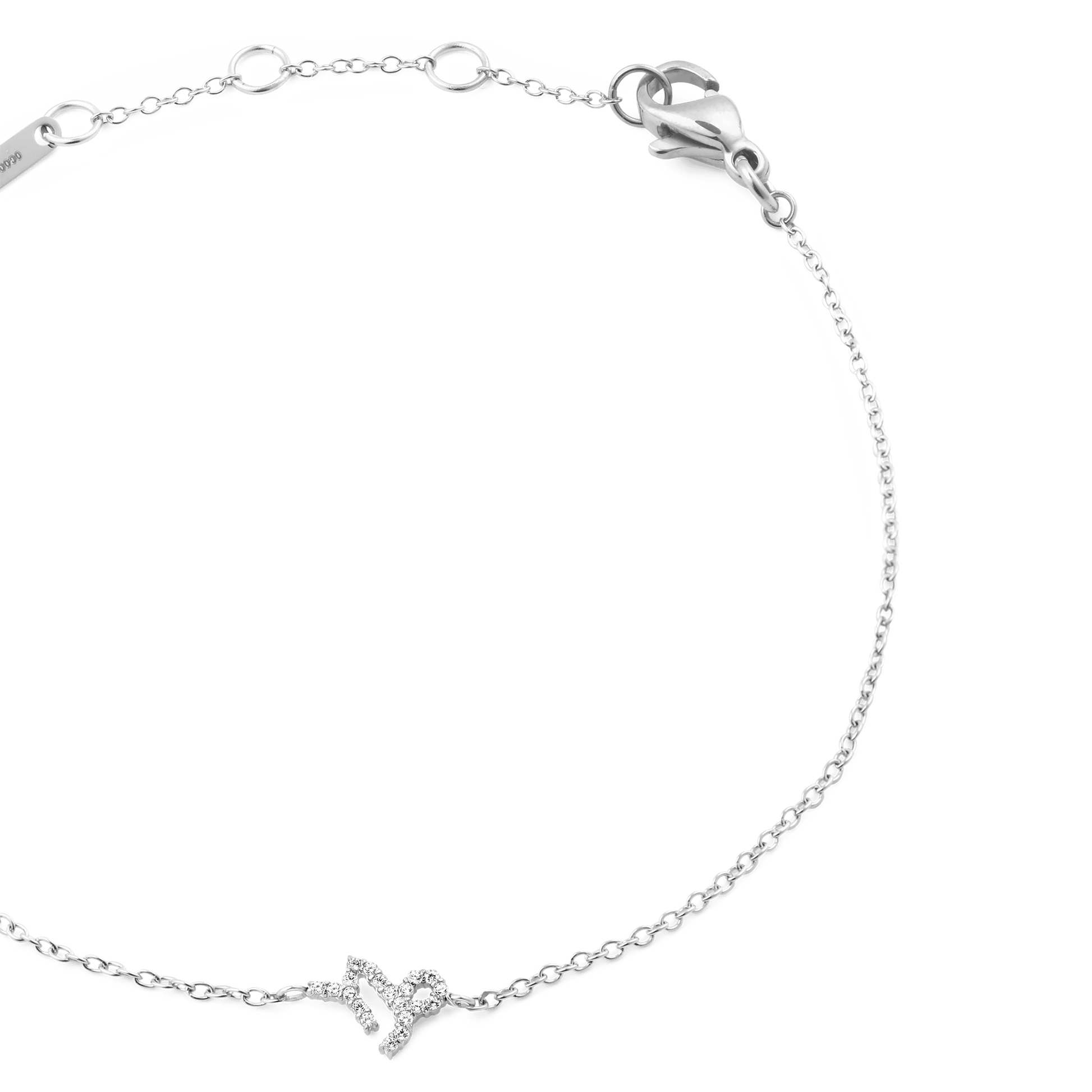 Crystal Zodiac Chain Bracelet Silver