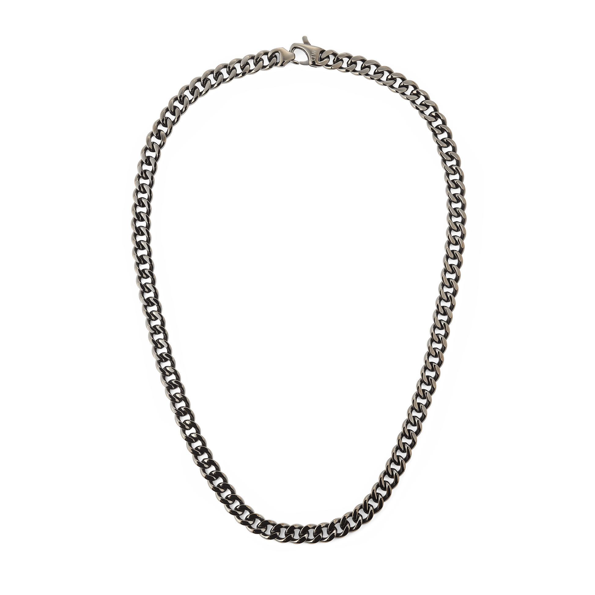 Ellipse Cuban Chain Necklace Graphite