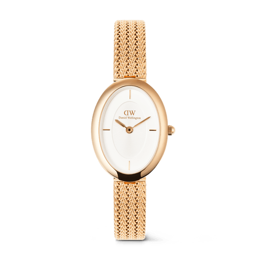 Juliette Braided Mesh White Sunray Rose Gold