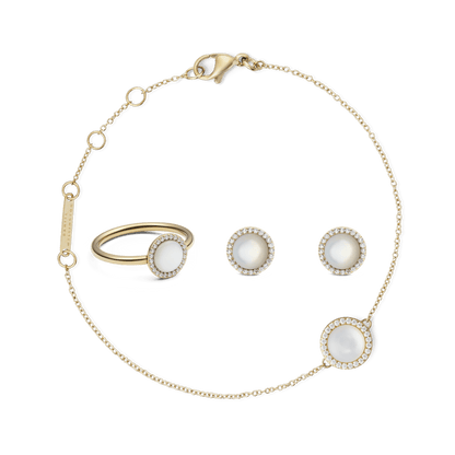 Audrey Mother Of Pearl Gold Set