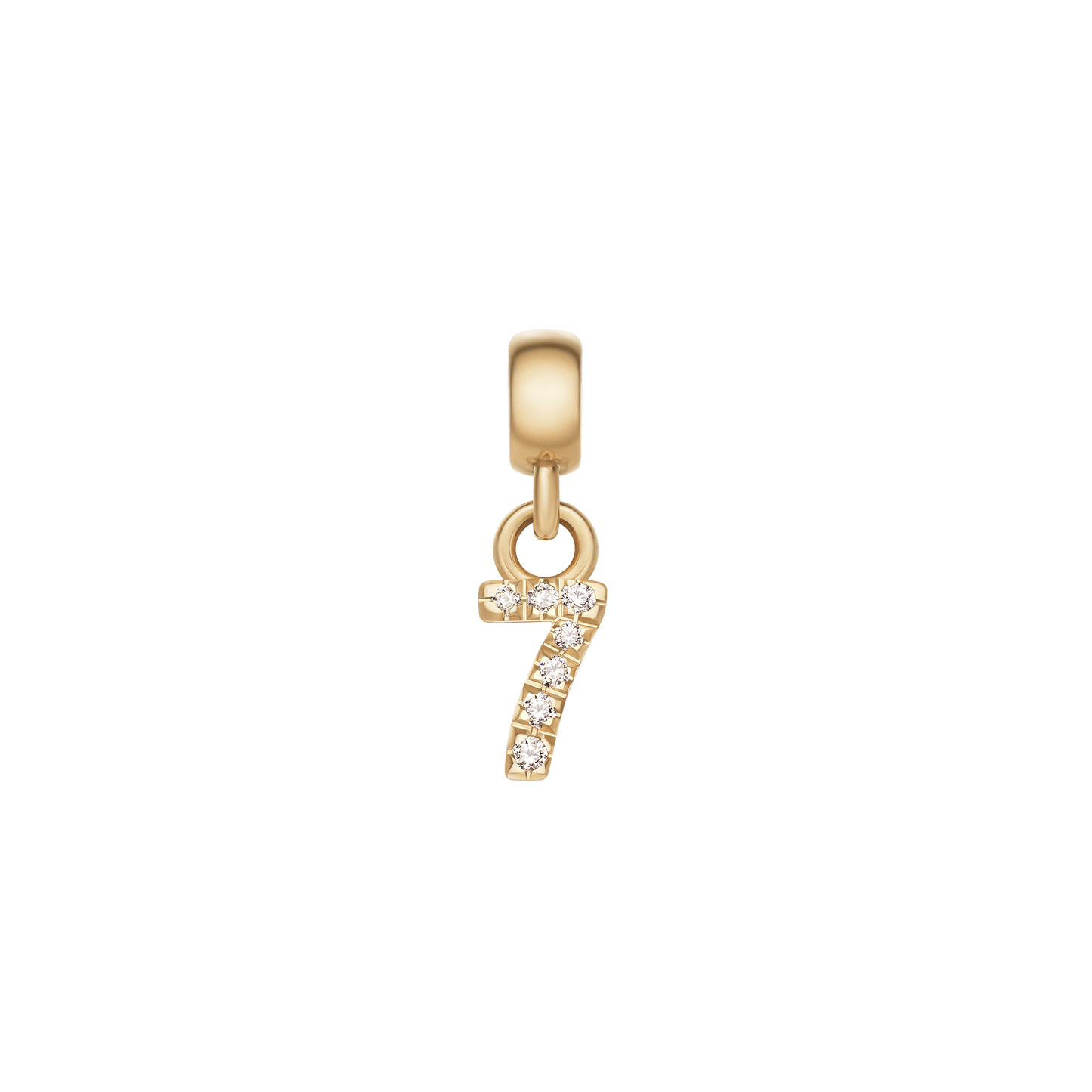 Crystal Number Charm Gold