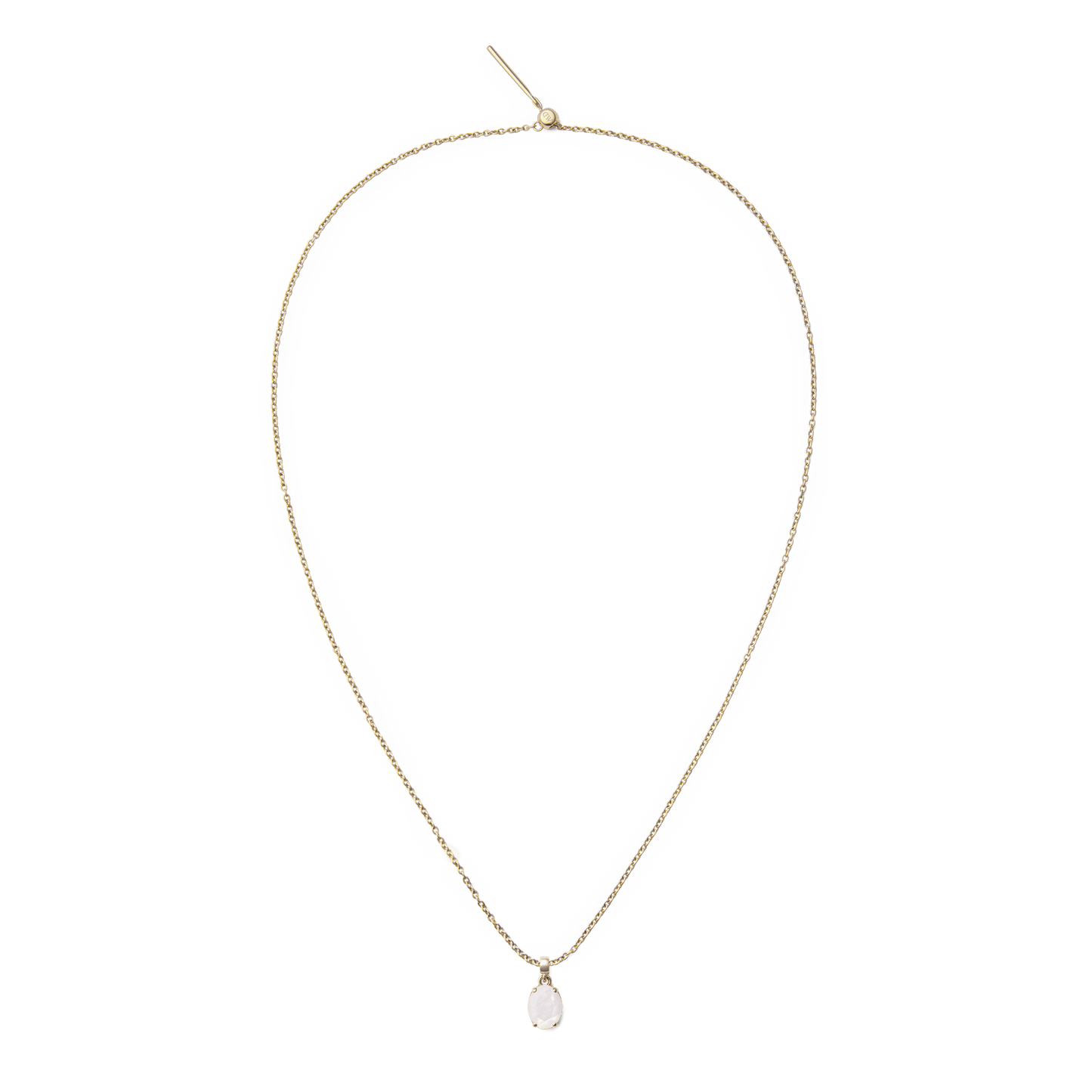 Mother of Pearl Oval Gold Charm