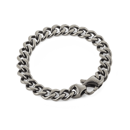 Ellipse Cuban Chain Bracelet Graphite