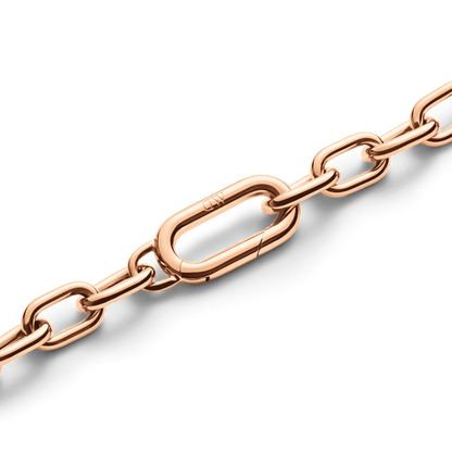 Crystal Link Necklace Rose Gold