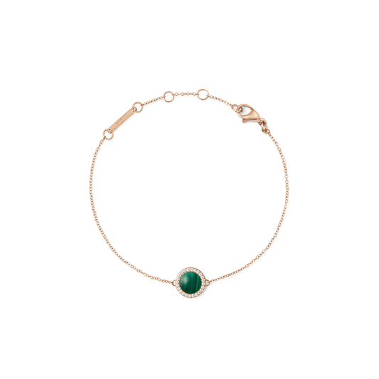 Audrey Bracelet Malachite Rose Gold