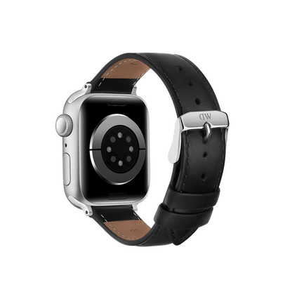 Smartwatch Strap Leather Silver