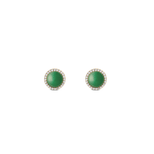 Audrey Earrings Jade Gold