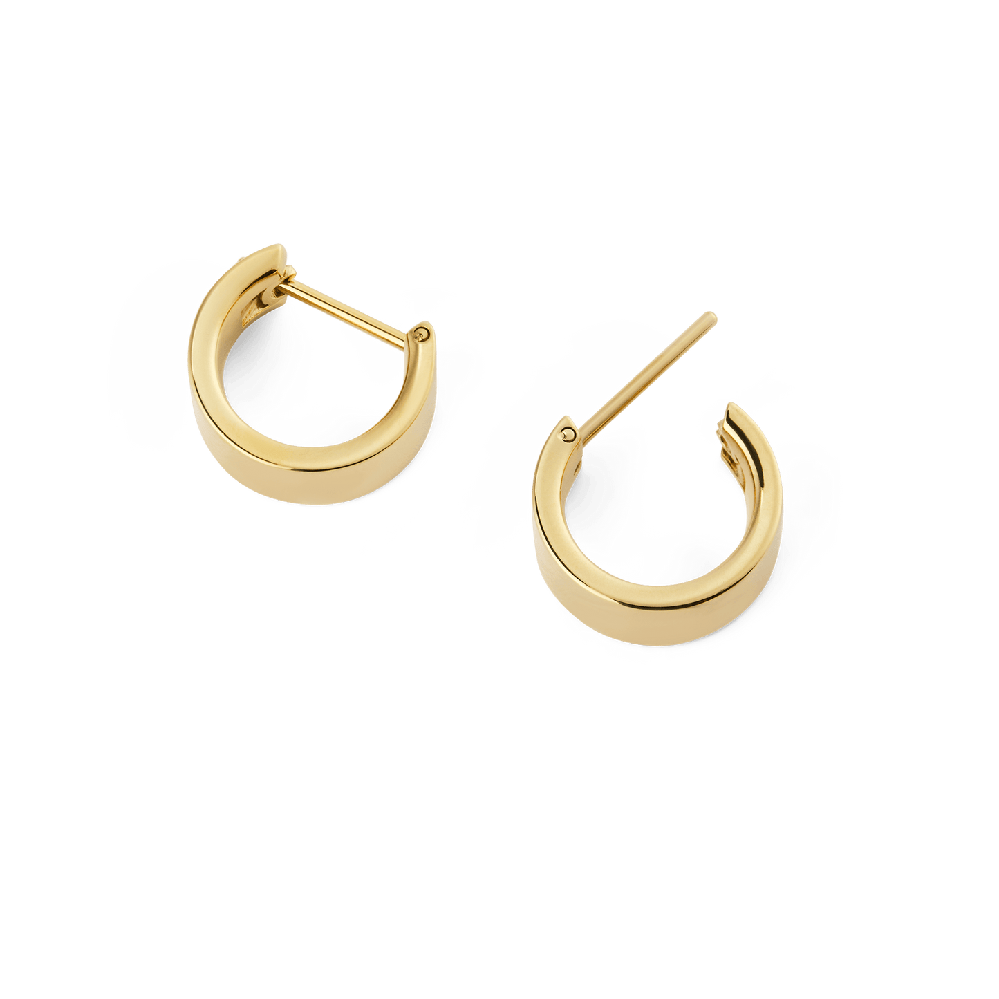 Line Earrings Polished Gold 5.5mm