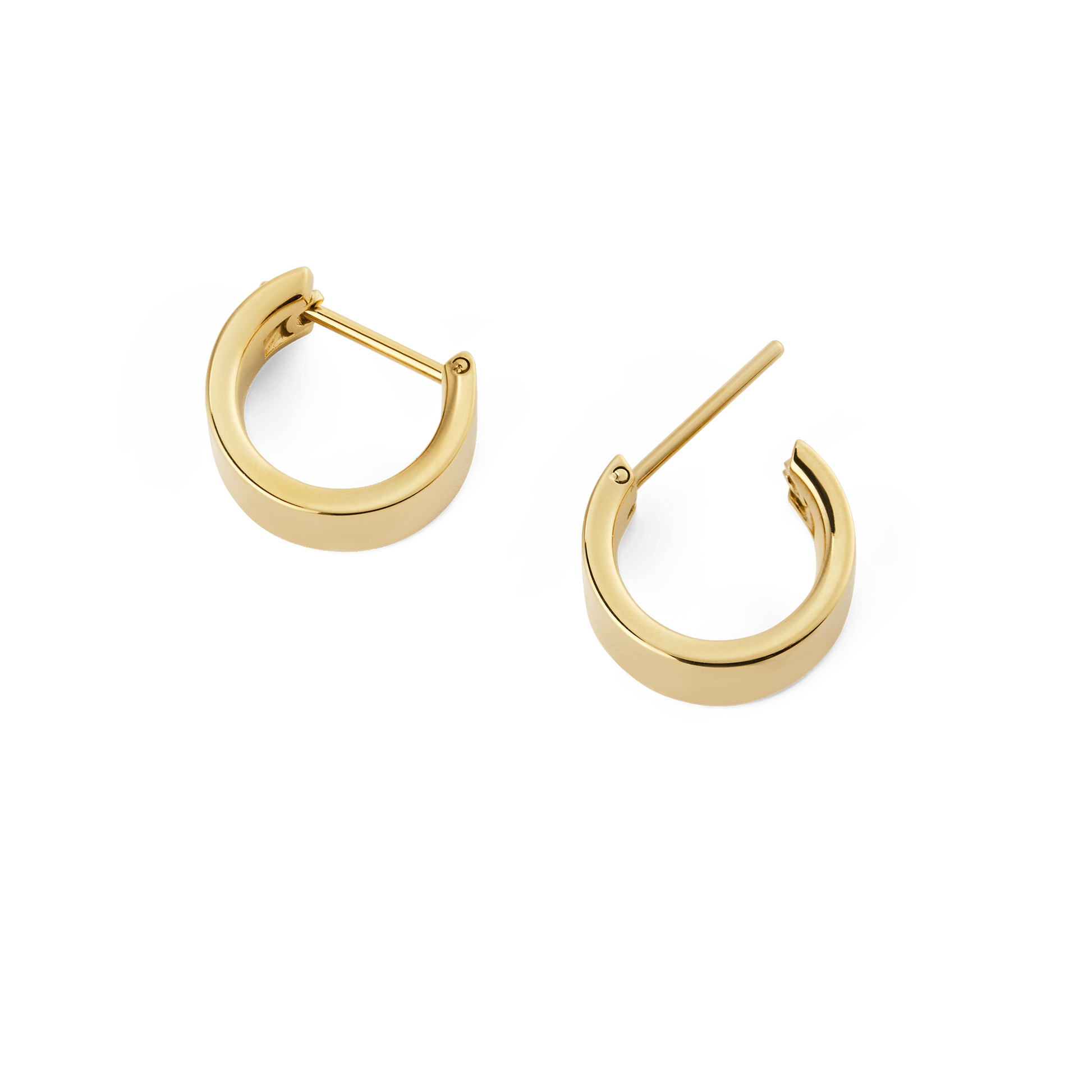 Line Earrings Polished Gold 5.5mm