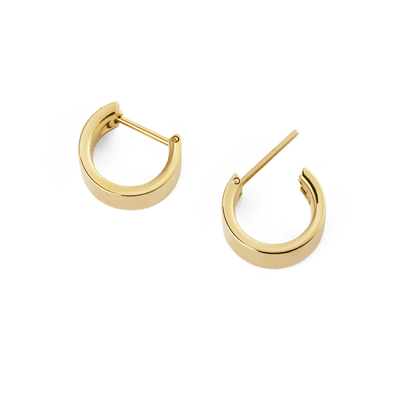 Line Earrings Polished Gold 5.5mm