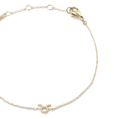 Crystal Zodiac Chain Bracelet Gold