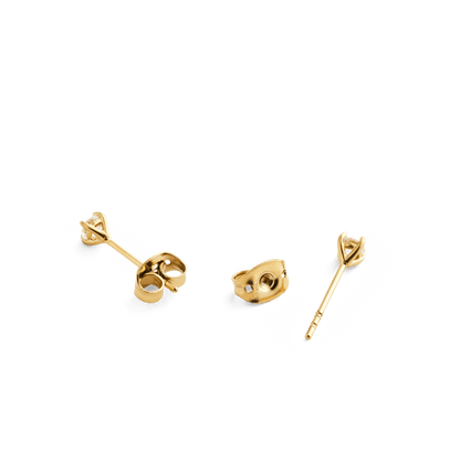 Mirelle Solitaire Stud Earrings Gold