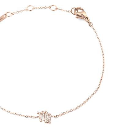 Crystal Zodiac Chain Bracelet Rose Gold