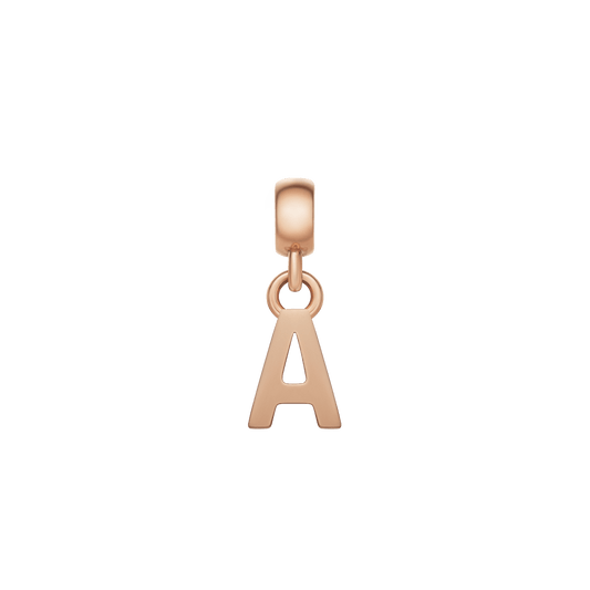 Letter Charm Rose Gold