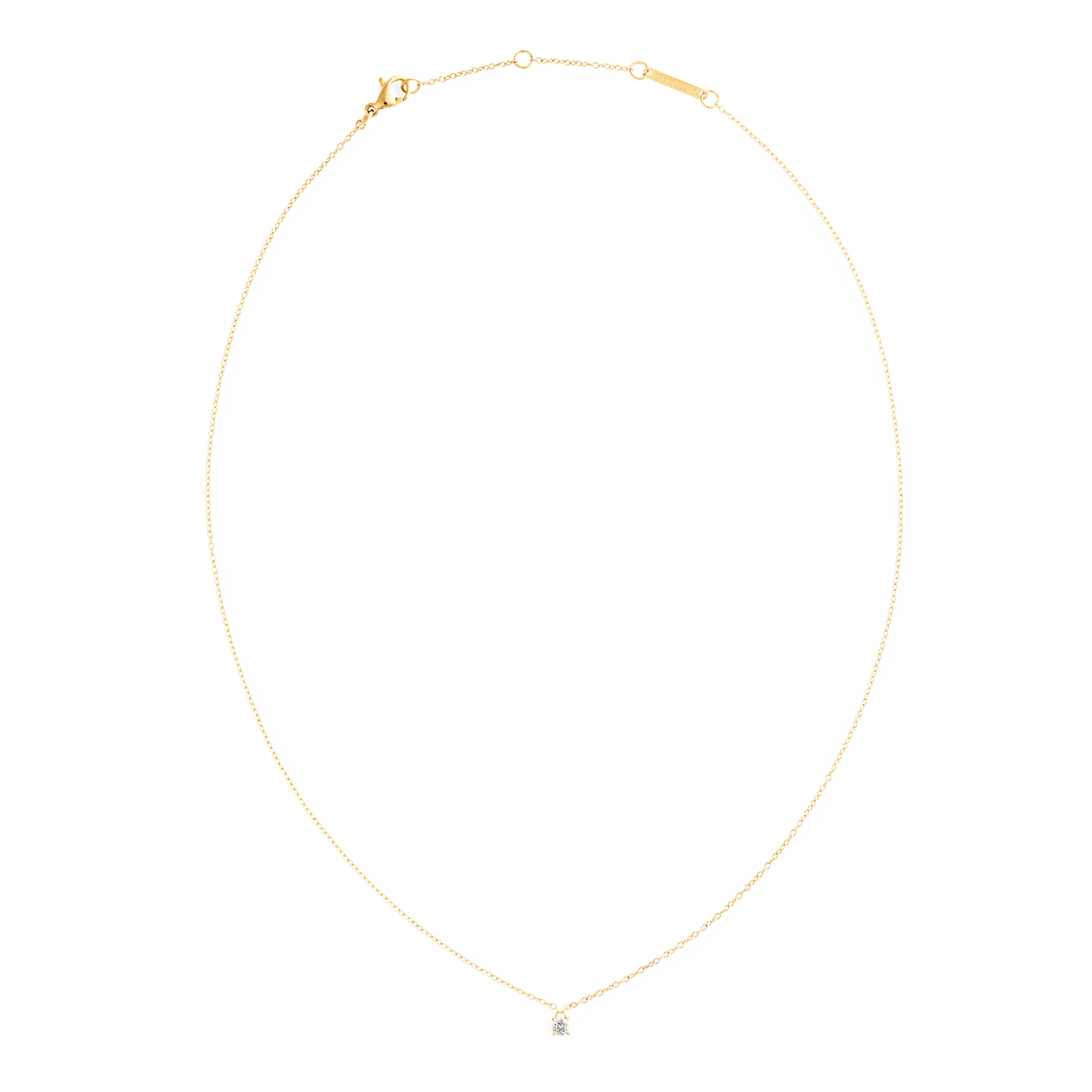 Mirelle Solitaire Necklace Gold