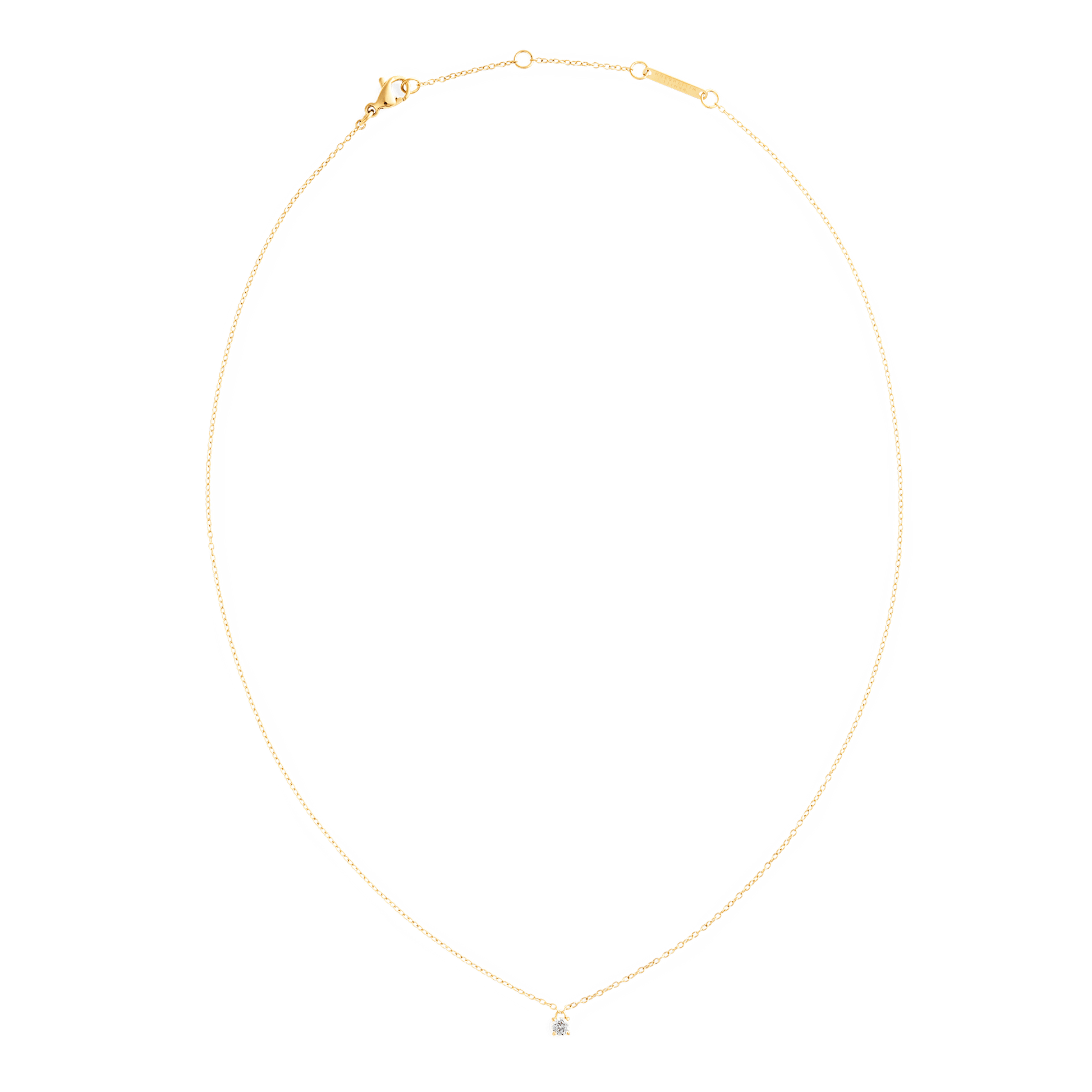 Mirelle Solitaire Necklace Gold