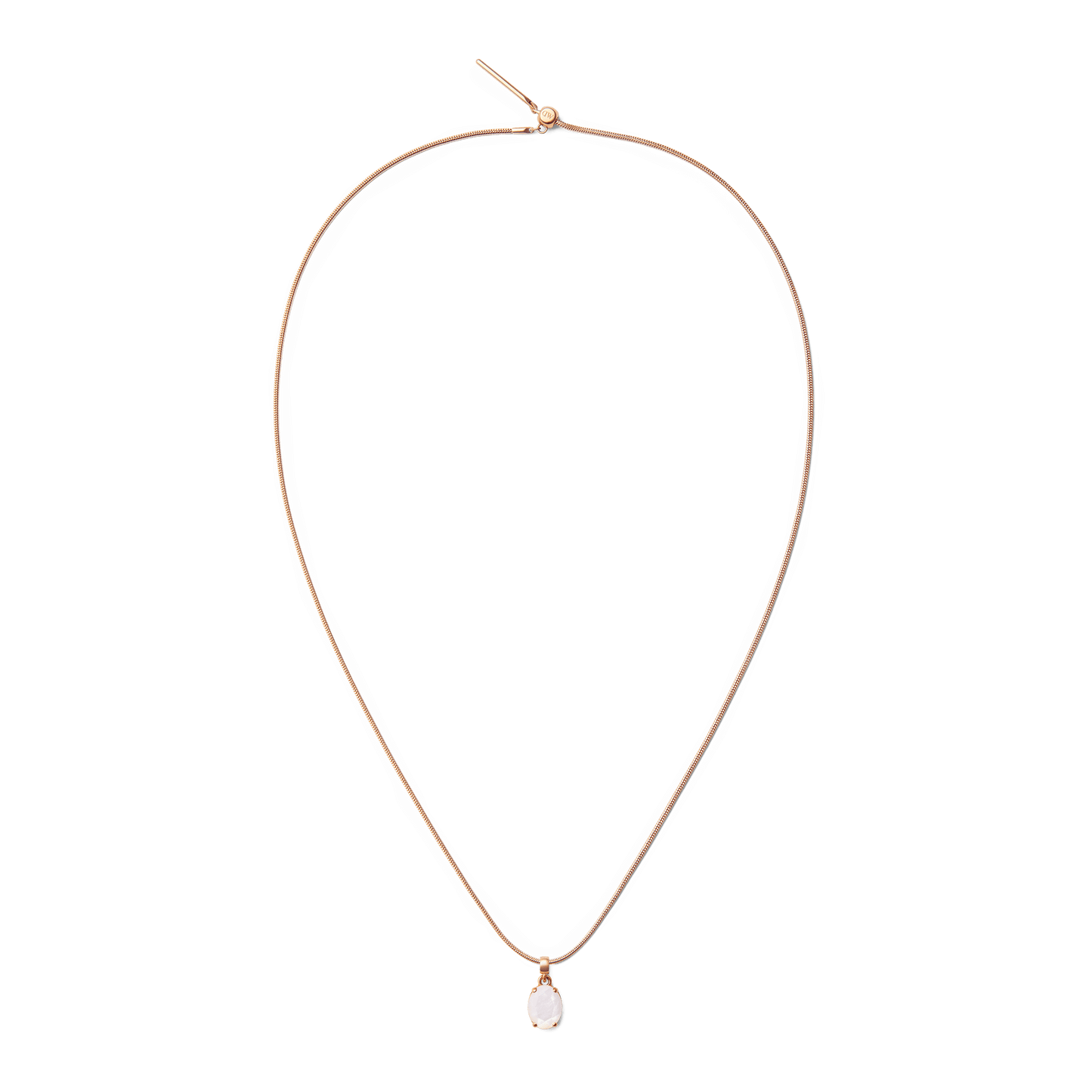 Mother of Pearl Oval Rose Gold Charm