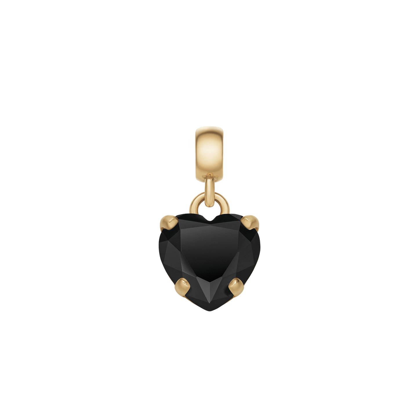 Heart Black Crystal Charm G