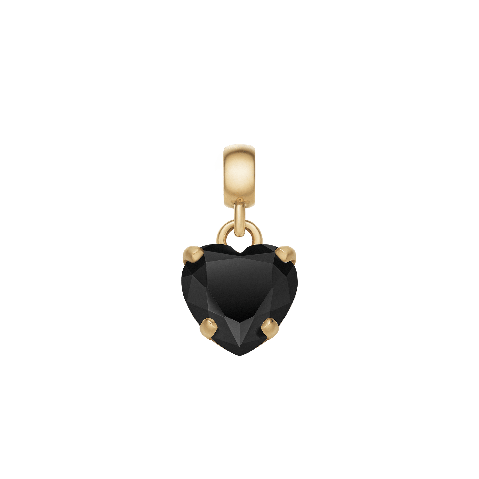 Heart Black Crystal Charm G