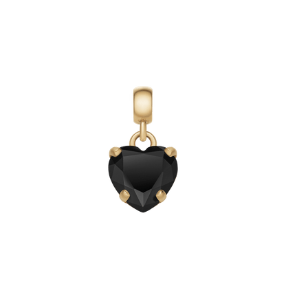 Heart Black Crystal Charm G