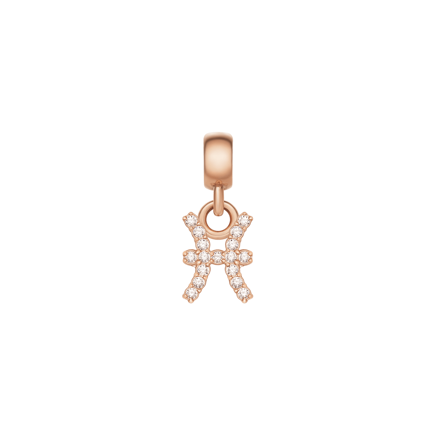 Crystal Zodiac Charm Rose Gold