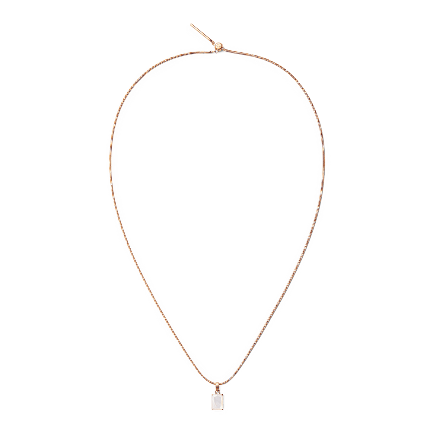 Mother of Pearl Octagon Rose Gold Charm