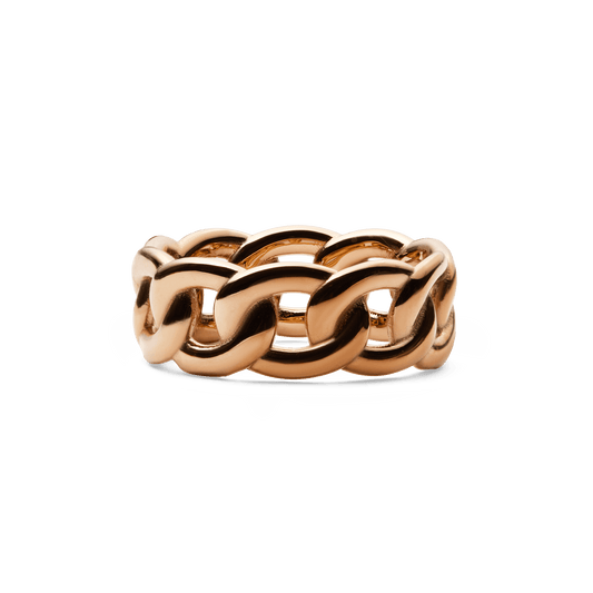 Chunky Chain Ring Rose Gold