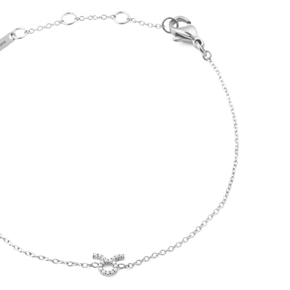 Crystal Zodiac Chain Bracelet Silver
