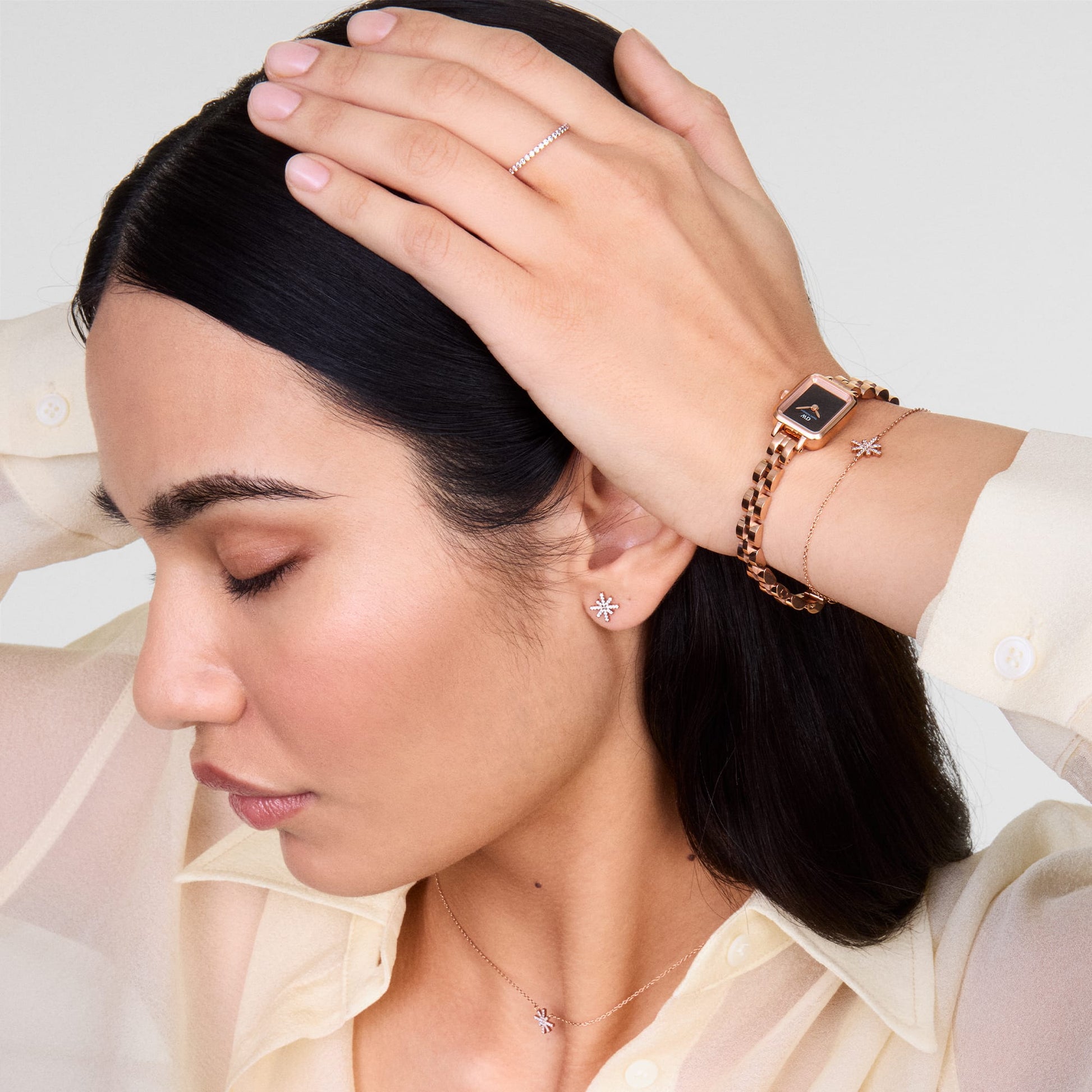 Mirelle Star Necklace Rose Gold
